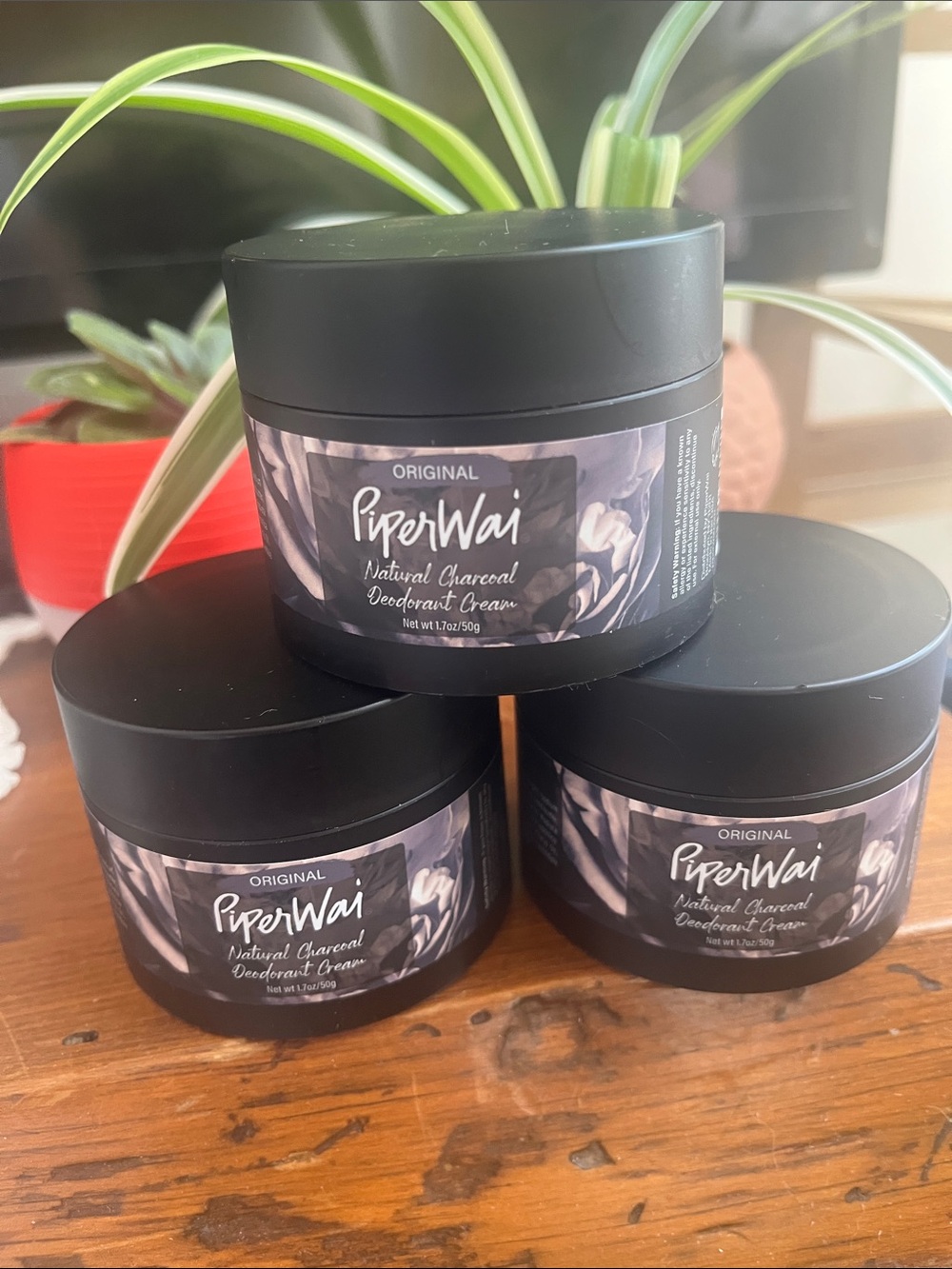 Piper Natural Charcoal Deodorant Cream — Black